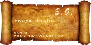 Süveges Orsolya névjegykártya